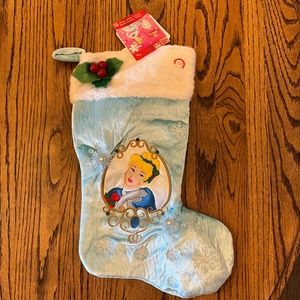 Disney Store Cinderella Animated Christmas Stocking - Brand New